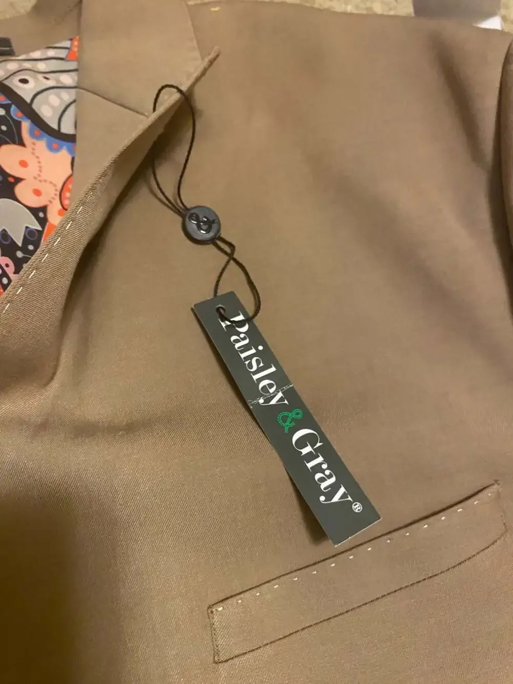 Paisley & Gray Slim Fit Sport Coat Size 50R Tan